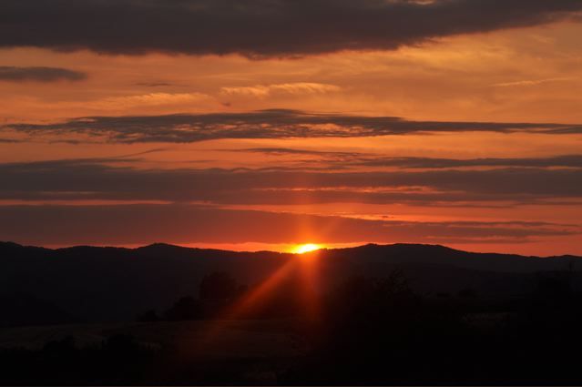 Sunset over the plateau